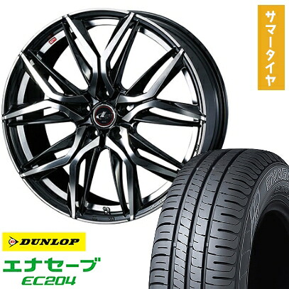 【取付対象】195/55R16 夏タイヤ ホイール4本セット シエンタ 2022- DUNLOP エナセーブ EC204 WEDS レオニス LM 16インチ【送料無料】
