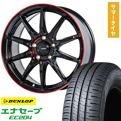 【取付対象】215/60R16 夏タイヤ ホイール4本セット DUNLOP エナセーブ EC204 (5/114車用) HOT STUFF ジースピード P-05R 16インチ【送料無料】|アークタイヤ 店