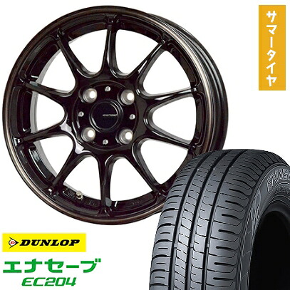 【取付対象】175/65R15 夏タイヤ ホイール4本セット DUNLOP エナセーブ EC204 (4/100車用) HOT STUFF ジースピード P-07 15インチ【送料無料】