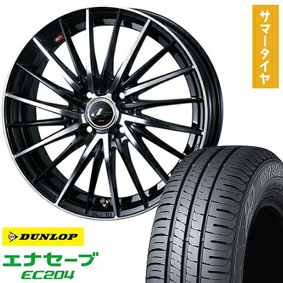 【取付対象】185/60R15 夏タイヤ ホイール４本セット (4/100車用) DUNLOP エナセーブ EC204 WEDS レオニス FR 15インチ【送料無料】