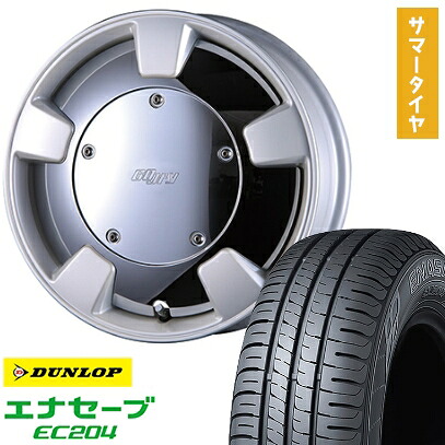 【取付対象】175/65R15 夏タイヤ ホイール4本セット DUNLOP エナセーブ EC204 (4/100車用) CRIMSON グーフィー スプリッター 15インチ【送料無料】