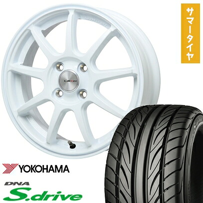 【取付対象】165/40R16 夏タイヤ ホイール4本セット YOKOHAMA DNA Sドライブ (軽自動車用) LEHRMEISTER LMスポーツLM-QR ホワイト 16インチ【送料無料】
