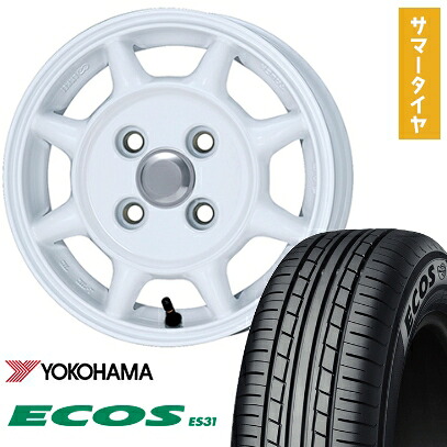 【取付対象】165/55R14 夏タイヤ ホイール4本セット YOKOHAMA エコス ES31(軽自動車用) エンケイ SAMシリーズ タフ 14インチ【送料無料】|アークタイヤ 店