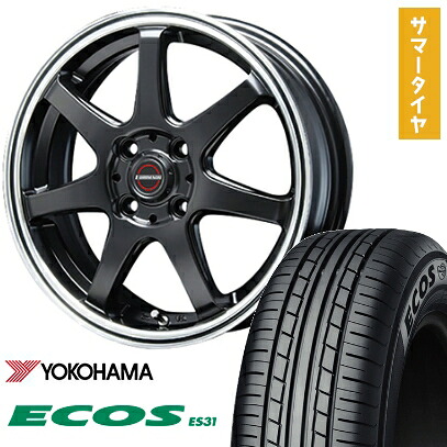 【取付対象】165/55R14 夏タイヤ ホイール4本セット YOKOHAMA エコス ES31 (軽自動車用) BLEST ユーロマジック タイプS-07 14インチ【送料無料】