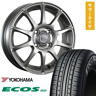 【取付対象】 165/55R14 夏タイヤ ホイール4本セット YOKOHAMA エコス ES31 (軽自動車用) ブリヂストン エコフォルム SE-23 14インチ【送料無料】