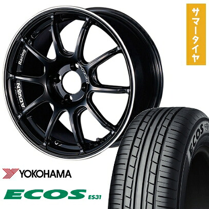 【取付対象】165/50R15 夏タイヤ ホイール4本セット エブリイワゴン YOKOHAMA エコス ES31 YOKOHAMA アドバンレーシング RZII 15インチ【送料無料】