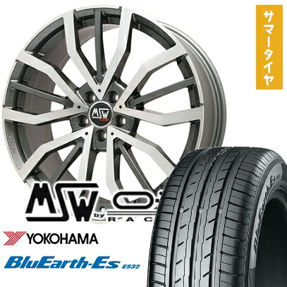 【取付対象】225/50R18 夏タイヤ ホイール4本セット YOKOHAMA ブルーアース ES32 (5/114車用) MSW by OZ Racing MSW 49(グロスガンメタルポリッシュ) 18インチ【送料無料】|アークタイヤ 店