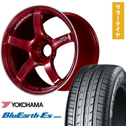 【取付対象】225/45R18 夏タイヤ ホイール4本セット YOKOHAMA ブルーアース ES32 (5/114車用) YOKOHAMA アドバンレーシング TC4 18インチ【送料無料】