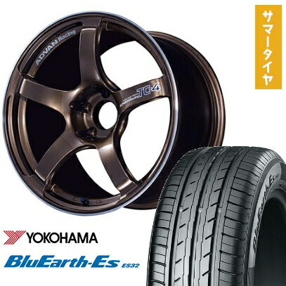 【取付対象】225/45R18 夏タイヤ ホイール4本セット YOKOHAMA ブルーアース ES32 (5/114車用) YOKOHAMA アドバンレーシング TC4 18インチ【送料無料】