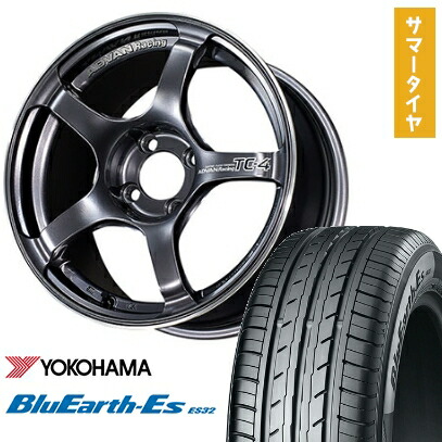 【取付対象】165/65R15 夏タイヤ ホイール4本セット YOKOHAMA ブルーアース ES32 (軽自動車用) YOKOHAMA アドバンレーシング TC4 15インチ【送料無料】