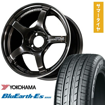 【取付対象】175/55R15 夏タイヤ ホイール4本セット YOKOHAMA ブルーアース ES32 (4/100車用) YOKOHAMA アドバンレーシング TC4 15インチ【送料無料】