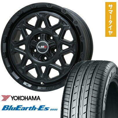 【取付対象】205/65R16 夏タイヤ ホイール4本セット ヤリスクロス YOKOHAMA ブルーアース ES32 LEHRMEISTER LMG モンタグナ(マットブラック) 16インチ【送料無料】