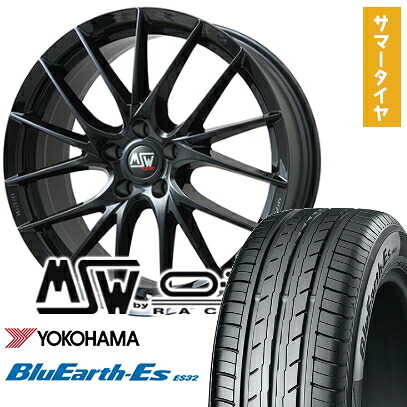 【取付対象】215/50R17 夏タイヤ ホイール4本セット YOKOHAMA ブルーアース ES32 (5/114車用) MSW by OZ Racing MSW 29(グロスブラック) 17インチ【送料無料】