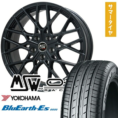 【取付対象】245/40R19 夏タイヤ ホイール4本セット YOKOHAMA ブルーアース ES32 (5/114車用) MSW by OZ Racing MSW 74(グロスブラック) 19インチ【送料無料】