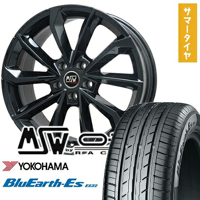 【取付対象】225/60R17 夏タイヤ ホイール4本セット YOKOHAMA ブルーアース ES32 (5/114車用) MSW by OZ Racing MSW 42(グロスブラック) 17インチ【送料無料】