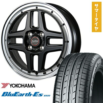 【取付対象】165/55R15 夏タイヤ ホイール4本セット N-BOX タントカスタム ワゴンR YOKOHAMA ブルーアース ES32 BLEST ビートステージ WT-C 15インチ【送料無料】