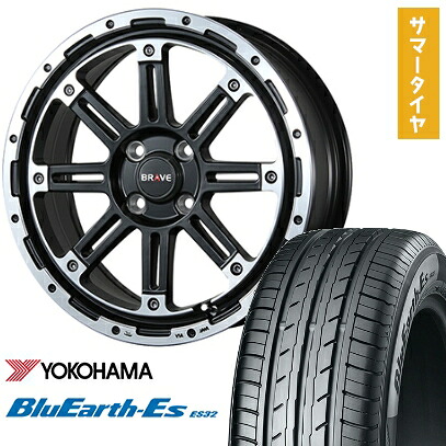 【取付対象】175/60R16 夏タイヤ ホイール4本セット YOKOHAMA ブルーアース ES32 (4/100車用) BLEST バーンズテック ブレイブストリーム 16インチ【送料無料】|アークタイヤ 店