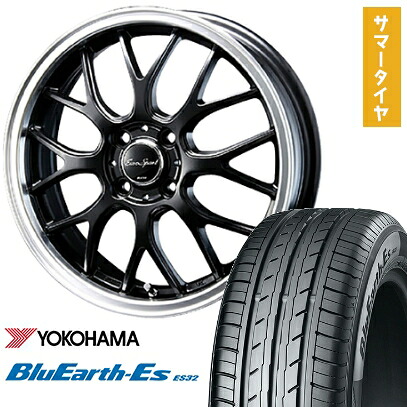 【取付対象】165/65R14 夏タイヤ ホイール4本セット YOKOHAMA ブルーアース ES32 (軽自動車用) BLEST ユーロスポーツ タイプ805 セミグロスブラック 14インチ【送料無料】