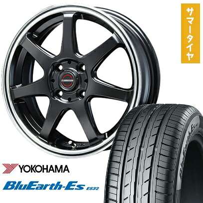 【取付対象】165/65R14 夏タイヤ ホイール4本セット YOKOHAMA ブルーアース ES32 (軽自動車用) BLEST ユーロマジック タイプS-07 14インチ【送料無料】|アークタイヤ 店