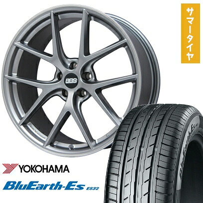 【取付対象】245/40R19 夏タイヤ ホイール4本セット YOKOHAMA ブルーアース ES32 (5/114車用) BBS GERMANY CI-R プラチナムシルバー 19インチ【送料無料】