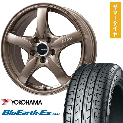 【取付対象】225/60R17 夏タイヤ ホイール4本セット YOKOHAMA ブルーアース ES32 (5/100車用) LEHRMEISTER CS-V(ブロンズ) 17インチ【送料無料】|アークタイヤ 店