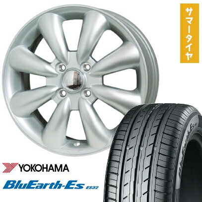 【取付対象】165/70R14 夏タイヤ ホイール4本セット YOKOHAMA ブルーアース ES32 (軽自動車用) HOT STUFF ララパーム KC-8 14インチ【送料無料】|アークタイヤ 店