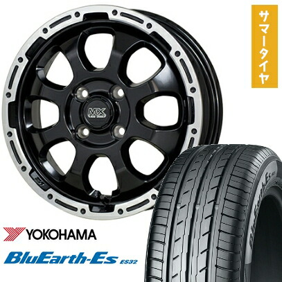 【取付対象】165/65R15 夏タイヤ ホイール4本セット YOKOHAMA ブルーアース ES32 (軽自動車用) HOT STUFF マッドクロス グレイス 15インチ【送料無料】