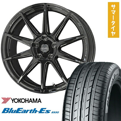 【取付対象】225/45R18 夏タイヤ ホイール4本セット YOKOHAMA ブルーアース ES32 (5/114車用) KYOHO サーキュラー C10R 18インチ【送料無料】