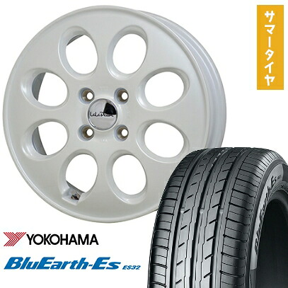 【取付対象】155/55R14 夏タイヤ ホイール4本セット YOKOHAMA ブルーアース ES32 (軽自動車用) HOT STUFF ララパーム オーバル 14インチ【送料無料】|アークタイヤ 店