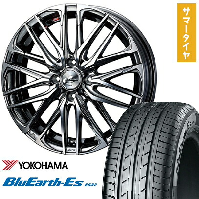 【取付対象】185/55R16 夏タイヤ ホイール4本セット YOKOHAMA ブルーアース ES32 (4/100車用) WEDS レオニス SK 16インチ【送料無料】