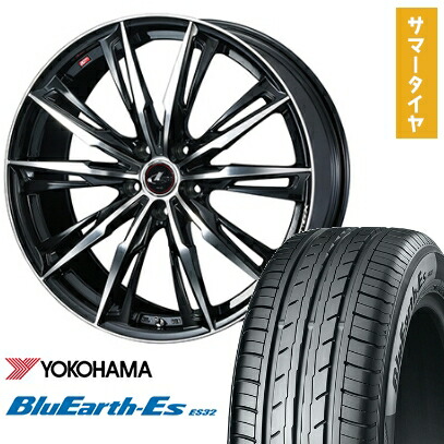 【取付対象】225/60R17 夏タイヤ ホイール4本セット YOKOHAMA ブルーアース ES32 (5/114車用) WEDS レオニス GX 17インチ【送料無料】