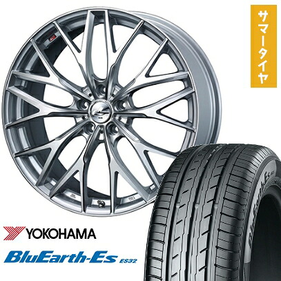 【取付対象】225/60R17 夏タイヤ ホイール4本セット YOKOHAMA ブルーアース ES32 (5/100車用) WEDS レオニス MX 17インチ【送料無料】