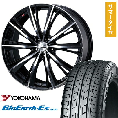 【取付対象】215/60R17 夏タイヤ ホイール4本セット YOKOHAMA ブルーアース ES32 (5/114車用) WEDS レオニス WX 17インチ【送料無料】