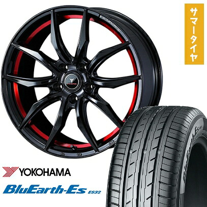 【取付対象】225/40R18 夏タイヤ ホイール4本セット YOKOHAMA ブルーアース ES32 (5/114車用) WEDS ノヴァリス ローグ VF 18インチ【送料無料】