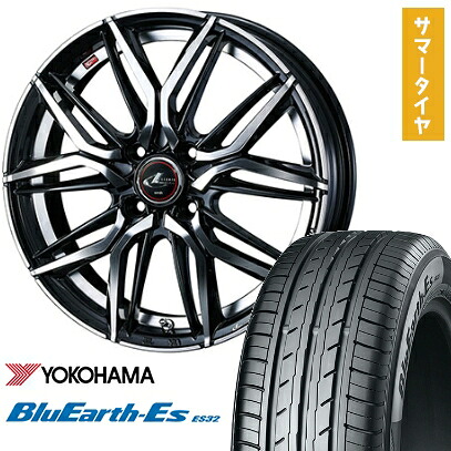 【取付対象】185/55R15 夏タイヤ ホイール4本セット YOKOHAMA ブルーアース ES32 (4/100車用) WEDS レオニス LM 15インチ【送料無料】