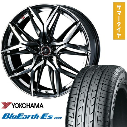 【取付対象】225/60R17 夏タイヤ ホイール4本セット YOKOHAMA ブルーアース ES32 (5/100車用) WEDS レオニス LM 17インチ【送料無料】