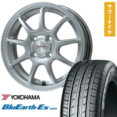 【取付対象】205/65R15 夏タイヤ ホイール4本セット YOKOHAMA ブルーアース ES32 (5/114車用) LEHRMEISTER LMスポーツLM-QR ハイパーシルバー 15インチ【送料無料】