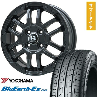 【取付対象】195/55R16 夏タイヤ ホイール4本セット シエンタ 2022- YOKOHAMA ブルーアース ES32 BIGWAY B-LUGNAS FRD(マットブラック) 16インチ【送料無料】｜アークタイヤ 店 65,065円