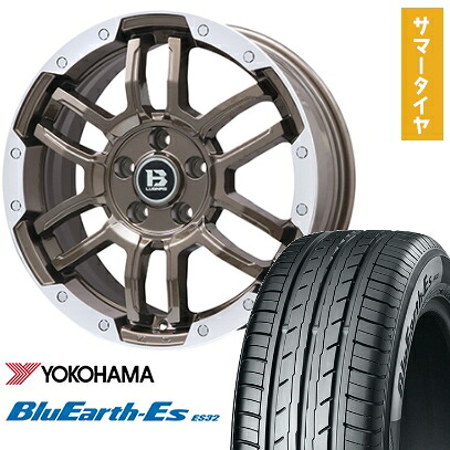 【取付対象】225/55R18 夏タイヤ ホイール4本セット YOKOHAMA ブルーアース ES32 (5/114車用) BIGWAY B-LUGNAS FRD(ブロンズ/リムポリッシュ) 18インチ【送料無料】｜アークタイヤ 店