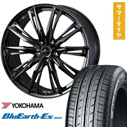 【取付対象】225/55R18 夏タイヤ ホイール4本セット YOKOHAMA ブルーアース ES32 (5/114車用) WEDS レオニス GX 18インチ【送料無料】