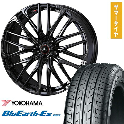 【取付対象】225/55R18 夏タイヤ ホイール4本セット YOKOHAMA ブルーアース ES32 (5/114車用) WEDS レオニス SK 18インチ【送料無料】