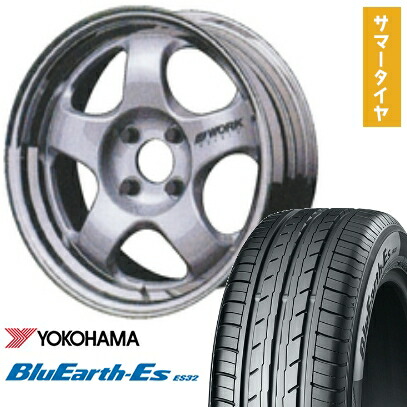 【取付対象】165/50R15 夏タイヤ ホイール４本セット 軽自動車用（エブリイワゴン） YOKOHAMA ブルーアース ES32 WORK マイスター S1 2P 15インチ【送料無料】