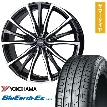 【取付対象】215/50R17 夏タイヤ ホイール4本セット YOKOHAMA ブルーアース ES32 (5/114車用) HOT STUFF クロノス CH-110 17インチ【送料無料】