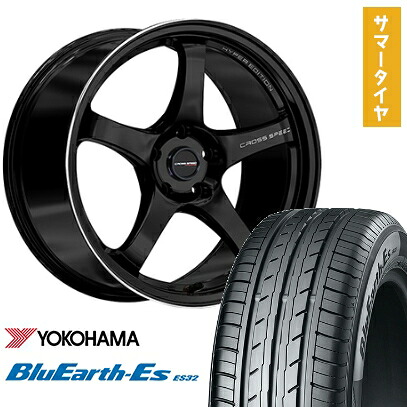 【取付対象】225/40R18 夏タイヤ ホイール４本セット (5/114車用) YOKOHAMA ブルーアース ES32 ホットスタッフ クロススピード ハイパーエディションCR5 18インチ【送料無料】｜アークタイヤ 店