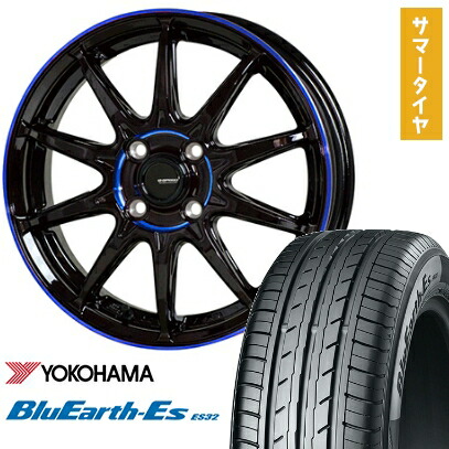 【取付対象】175/55R15 夏タイヤ ホイール4本セット YOKOHAMA ブルーアース ES32 (4/100車用) HOT STUFF ジースピード P-05R 15インチ【送料無料】
