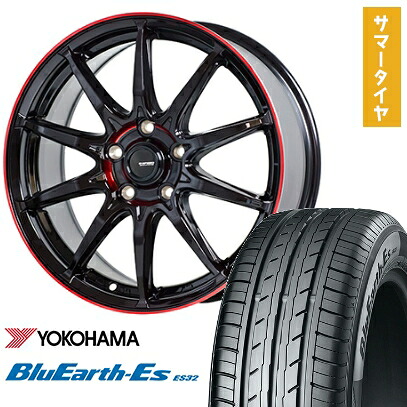 【取付対象】225/50R18 夏タイヤ ホイール4本セット (5/114車用) YOKOHAMA ブルーアース ES32 ホットスタッフ ジースピード P-05R 18インチ【送料無料】|アークタイヤ 店