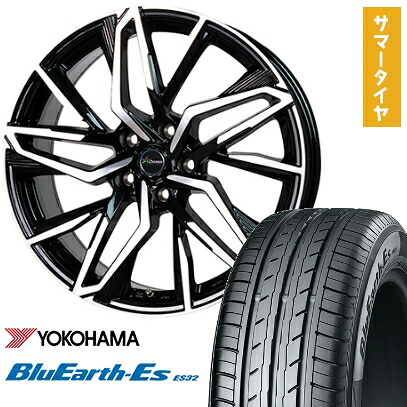 【取付対象】225/35R19 夏タイヤ ホイール4本セット YOKOHAMA ブルーアース ES32 (5/114車用) ホットスタッフ クロノス CH-112 19インチ【送料無料】