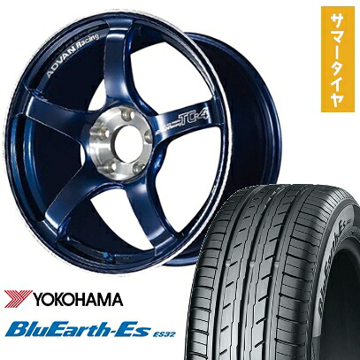 【取付対象】225/40R18 夏タイヤ ホイール4本セット (5/114車用) YOKOHAMA ブルーアース ES32 ヨコハマ アドバンレーシング TC4 SE 18インチ【送料無料】|アークタイヤ 店