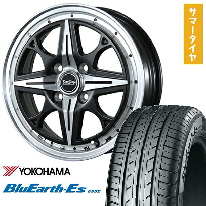 【取付対象】155/65R14 夏タイヤ ホイール４本セット 軽自動車用（N-BOX タント スペーシア） YOKOHAMA ブルーアース ES32 ブレスト ビートステージ NS-C 14インチ【送料無料】 52,080円