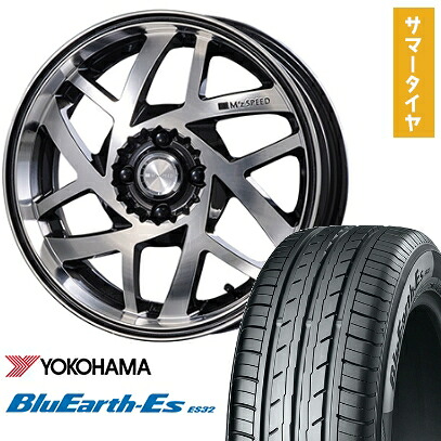 【取付対象】165/50R16 夏タイヤ ホイール4本セット YOKOHAMA ブルーアース ES32 (軽自動車用) MZ SPEED Jカラット 16インチ【送料無料】
